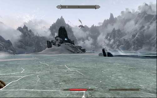 In the middle of the lakes there's also a stone with a Word of Power on it - Touching The Sky - p. 2 - Vampire Lord path - The Elder Scrolls V: Skyrim - Dawnguard - Game Guide and Walkthrough