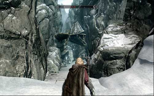 At the end of the gorge there's a high-placed village - Touching The Sky - p. 3 - Dawnguard path - The Elder Scrolls V: Skyrim - Dawnguard - Game Guide and Walkthrough