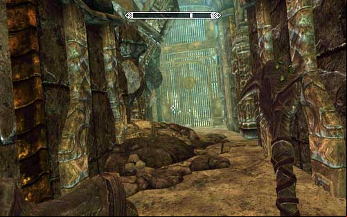 At the end of the tunnel you will see a moving gate - Lost to the Ages - p. 1 - Mutual side missions - The Elder Scrolls V: Skyrim - Dawnguard - Game Guide and Walkthrough