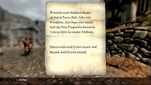 With the letter in your hands, you can now read it to learn that a certain mysterious Miraak has ed a death sentence on you - Read Cultists Orders | Main story mode - Dragonborn - Main story mode - Dragonborn - The Elder Scrolls V: Skyrim - Dragonborn Game Guide
