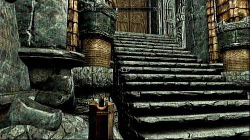 Place the Cube on the best button to raise the drawbridge which was blocking the age and head to the next room together with the mage - Restore the steam supply to the Dwemer reading room | Main story mode - Path of Knowledge - Main story mode - Path of Knowledge - The Elder Scrolls V: Skyrim - Dragonborn Game Guide