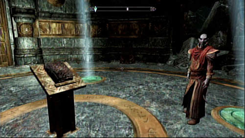 This is the last and easiest part of the mission - Release the book from the Dwemer contraption | Main story mode - Path of Knowledge - Main story mode - Path of Knowledge - The Elder Scrolls V: Skyrim - Dragonborn Game Guide