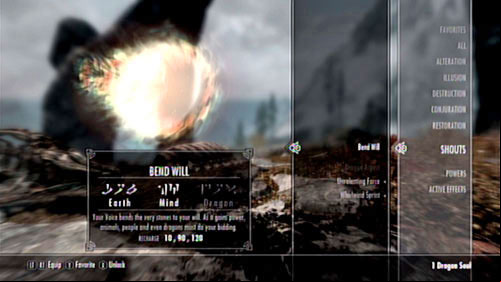 Open the magic , head to Shouts and unlock Bend Will to learn the final mystery of your enemy - Unlock your Bend Will Shout | Main story mode - At the Summit of Apocrypha - Main story mode - At the Summit of Apocrypha - The Elder Scrolls V: Skyrim - Dragonborn Game Guide