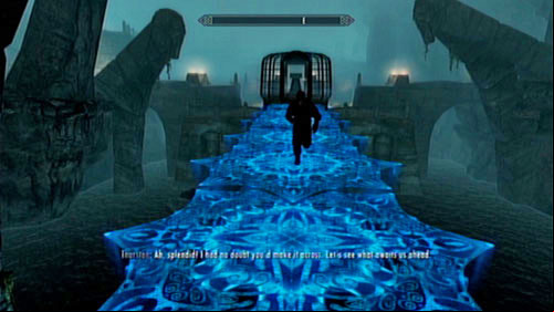 After returning to the main chamber, approach the cage in the middle - Lost Legacy | Side missions - Skaal Village - Side missions - Skaal Village - The Elder Scrolls V: Skyrim - Dragonborn Game Guide