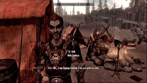 Meet with Ralis in the camp by Kolbjorn Barrow - Unearthed | Side missions - Kolbjorn Barrow - Side missions - Kolbjorn Barrow - The Elder Scrolls V: Skyrim - Dragonborn Game Guide