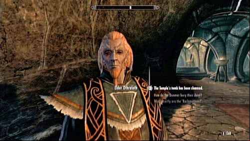 After as short conversation with Othreloth you will receive a payment - around 250 gold - Clear the Temples tomb of ash spawn | Other missions - Other missions - The Elder Scrolls V: Skyrim - Dragonborn Game Guide