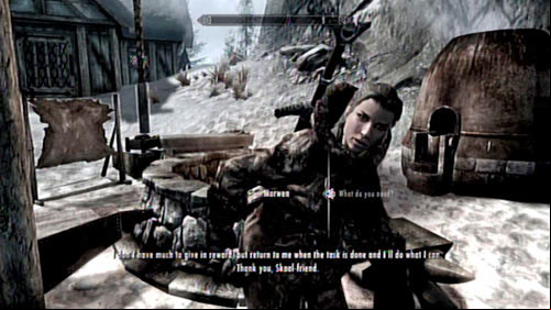 In the Skaal Village you can find a woman named Morwen - she usually works by the forge - Take Neras Necklace to Runil in Falkreath | Other missions - Other missions - The Elder Scrolls V: Skyrim - Dragonborn Game Guide