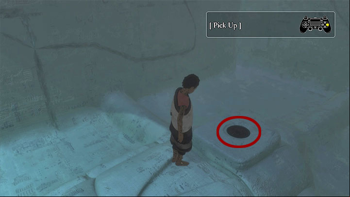 Remain on the ledge where you have found the barrels and find a small tunnel here - Find the mirror and get out of the cave | Walkthrough - Walkthrough - The Last Guardian Game Guide
