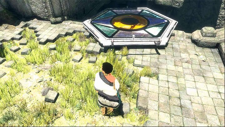 Climb down from the beast and explore the area - Cross the first ruins using the mirror | Walkthrough - Walkthrough - The Last Guardian Game Guide