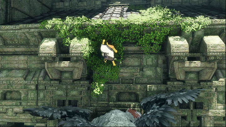 Climb over Trico to get to the rooftop - Solve the blue fumes puzzle and continue exploring the ruins | Walkthrough - Walkthrough - The Last Guardian Game Guide