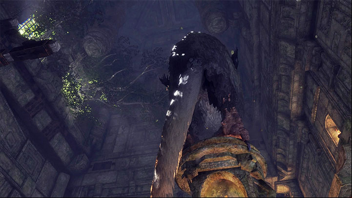 Grab onto Tricos tail - Solve the vat of blue liquid puzzle | Walkthrough - Walkthrough - The Last Guardian Game Guide