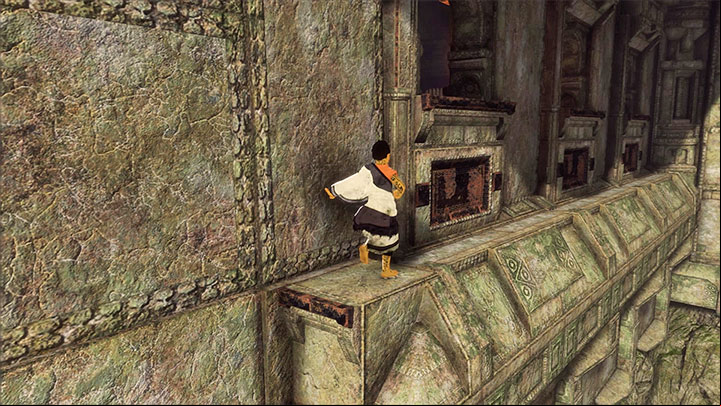 Use any of the holes to enter the ruins - Eliminate enemies with shields | Walkthrough - Walkthrough - The Last Guardian Game Guide