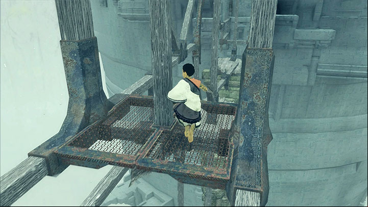 Use the lower parts of the bridge to get through to the tower - Destroy the glass windows and explore the second tower | Walkthrough - Walkthrough - The Last Guardian Game Guide