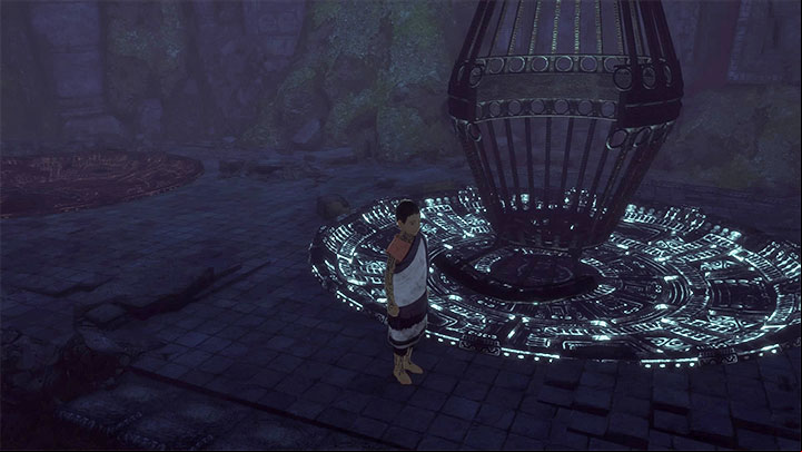 Walk into the lift-cage - Find Trico and avoid the other beast | Walkthrough - Walkthrough - The Last Guardian Game Guide