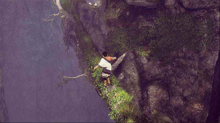Climb over the tree to encounter the hostile beast - Find Trico and avoid the other beast | Walkthrough - Walkthrough - The Last Guardian Game Guide