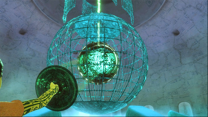 Aim at the flashing point, and Tricos tail will fire projectiles at your target - Final confrontation with enemy beasts | Walkthrough - Walkthrough - The Last Guardian Game Guide