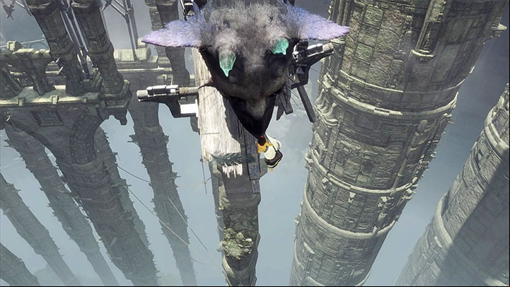 Since the ladder is damaged, you cannot go back up - Walk over the big scaffolding | Walkthrough - Walkthrough - The Last Guardian Game Guide
