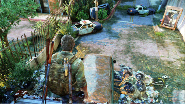 After the last of the enemies dies, search the rooms and jump down to the street level through the hole in the building - The Last of Us: Financial District, Pittsburgh Walkthrough, map - Pittsburgh - The Last of Us Guide