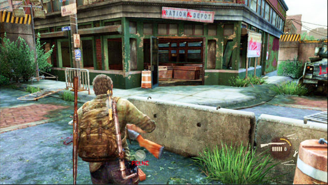 Further enemies are waiting downstairs to the right - The Last of Us: Financial District, Pittsburgh Walkthrough, map - Pittsburgh - The Last of Us Guide