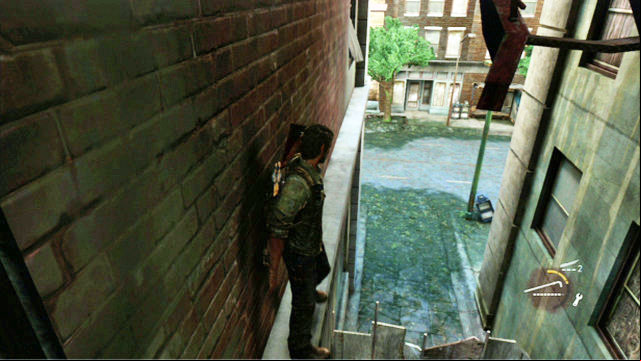 Leave the flat through the window and walk over the ledge a bit further - The Last of Us: Financial District, Pittsburgh Walkthrough, map - Pittsburgh - The Last of Us Guide