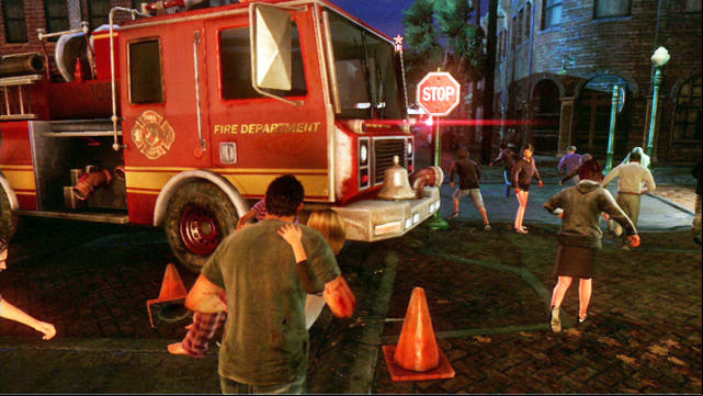 A bit further, you will be ing by a fire truck - The Last of Us: Prologue Walkthrough - Prologue - The Last of Us Guide