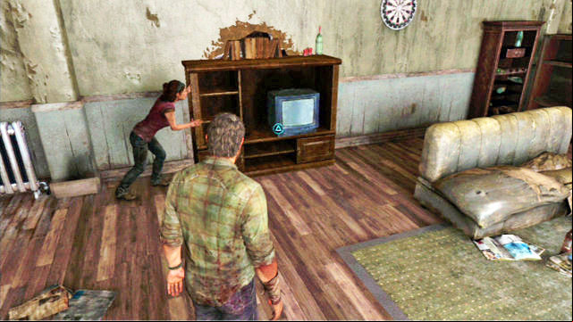 As you follow Tess, you will reach a room with a cabinet blocking further age - The Last of Us: 20 Years Later, The Quarantine Zone Walkthrough - The Quarantine Zone - The Last of Us Guide