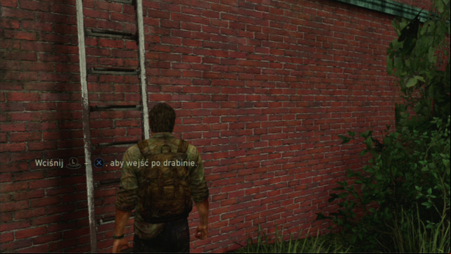 To climb the ladder, you need to press X and move the left analog stick - The Last of Us: Beyond the Wall, The Quarantine Zone Walkthrough, map - The Quarantine Zone - The Last of Us Guide