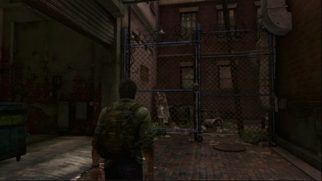 The path at the wall will take you to another dead end - The Last of Us: The Cargo, The Quarantine Zone Walkthrough, map - The Quarantine Zone - The Last of Us Guide