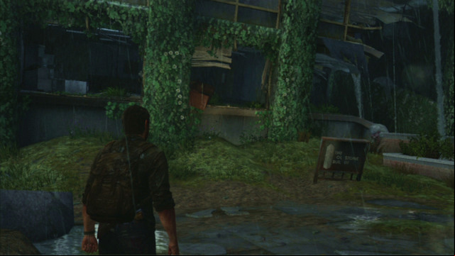Continue to the right until you reach a big, derelict building - The Last of Us: Downtown, The Outskirts Walkthrough, map - The Outskirts - The Last of Us Guide