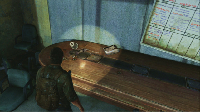 Before you go upstairs, open the nearby door and collect spares located at the other end of the room - The Last of Us: Downtown, The Outskirts Walkthrough, map - The Outskirts - The Last of Us Guide