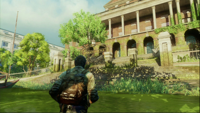 Once you get to the other side, go left until you reach the Capitol Building - The Last of Us: The Capitol Building, The Outskirts Walkthrough, map - The Outskirts - The Last of Us Guide