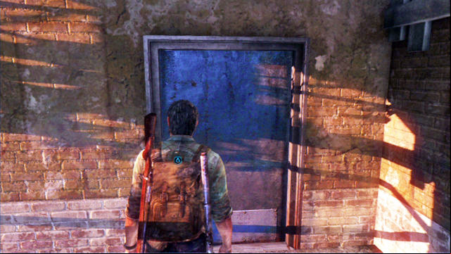 After you go past the trap, you should go to the right but, before you do, it is worthwhile to open the door to the left with your blade - The Last of Us: The Woods, Bills Town Walkthrough - Bills Town - The Last of Us Guide