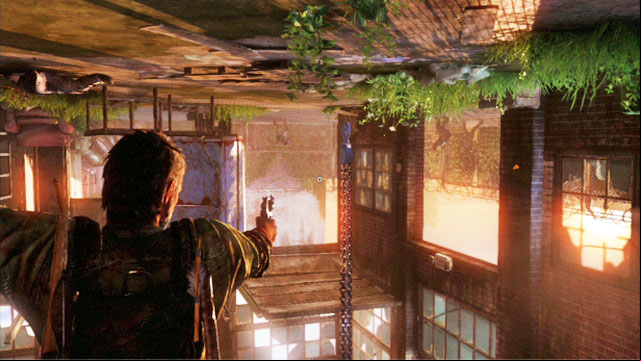 As you keep firing at the enemies, you do not need to worry about the ammo because, the girl will be supplying you with new clips but, you need to to reload - The Last of Us: The Woods, Bills Town Walkthrough - Bills Town - The Last of Us Guide