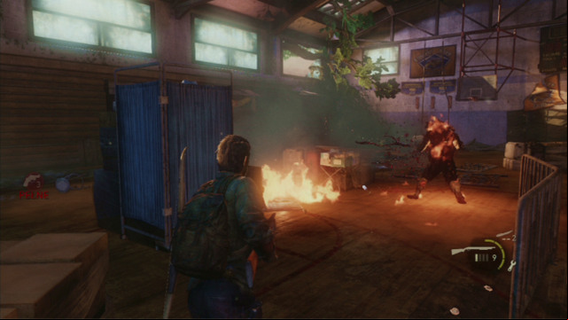 Take cover when they die, and try to hit the bloater with your Molotovs cocktail - The Last of Us: High School Escape, Bills Town Walkthrough, map - Bills Town - The Last of Us Guide