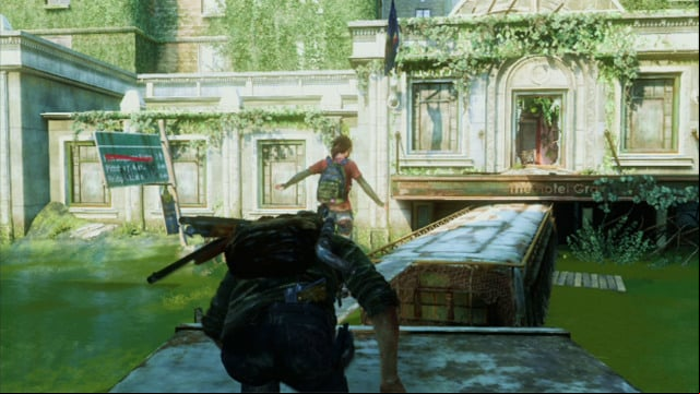 To get up there, swim through the flooded container to the left - The Last of Us: Alone and Forsaken, Pittsburgh Walkthrough, map - Pittsburgh - The Last of Us Guide