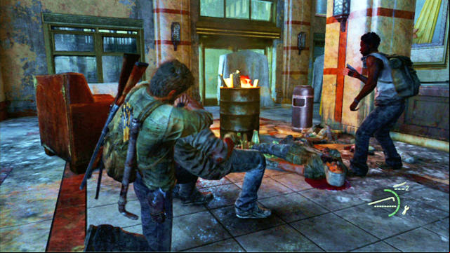 After the cutscene is over, go ahead until you encounter two enemies - The Last of Us: Escape the City, Pittsburgh Walkthrough - Pittsburgh - The Last of Us Guide