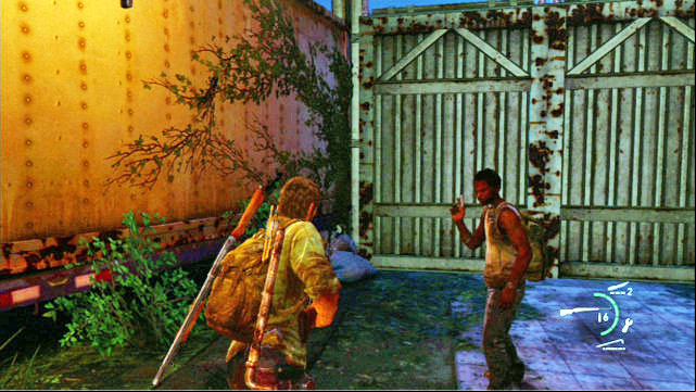 After the last one of the thugs dies, open the gate to the right of the generator - The Last of Us: Escape the City, Pittsburgh Walkthrough - Pittsburgh - The Last of Us Guide