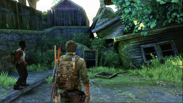 As you follow the road, you will reach a barricade across the way - The Last of Us: Suburbs, The Suburbs Walkthrough - The Suburbs - The Last of Us Guide