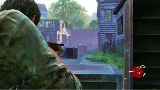 Turn left at the end and eliminate the enemies there - The Last of Us: Suburbs, The Suburbs Walkthrough - The Suburbs - The Last of Us Guide