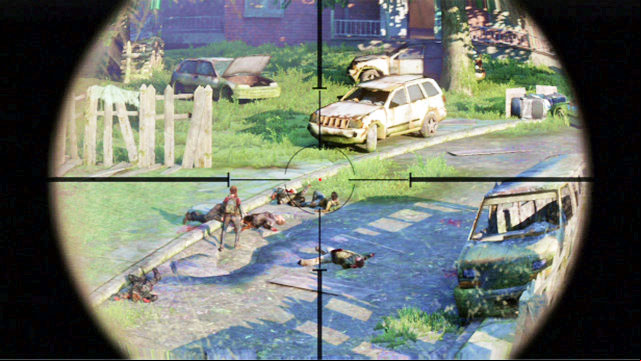 After you eliminate the bandits, mutants will enter the stage, which you also need to kill - The Last of Us: Suburbs, The Suburbs Walkthrough - The Suburbs - The Last of Us Guide