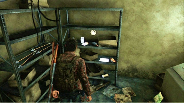 By using your knife, you can then open the door next to the stairs and search through the small storage - The Last of Us: Hydroelectric Dam, Tommys Dam Walkthrough - Tommys Dam - The Last of Us Guide