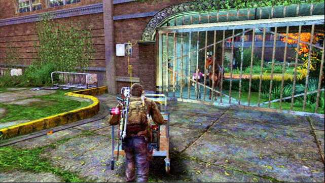 This way you will make it possible for you and Ellie to ride through - The Last of Us: Go Big Horns! The University Walkthrough - The University - The Last of Us Guide