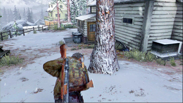A few steps ahead, you will get under bandit fire - The Last of Us: Cabin Resort, Lakeside Resort Walkthrough - Lakeside Resort - The Last of Us Guide