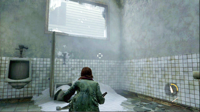 There is an opened window there which you can leave through - The Last of Us: Cabin Resort, Lakeside Resort Walkthrough - Lakeside Resort - The Last of Us Guide