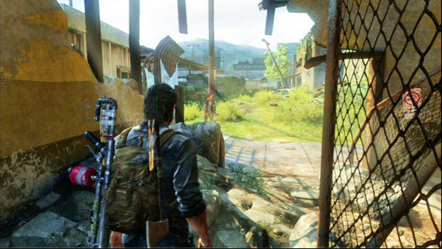 After a short cutscene, walk through the door to the left and go ahead until you reach a depot platform - The Last of Us: Highway Exit, Bus Depot Walkthrough - Bus Depot - The Last of Us Guide