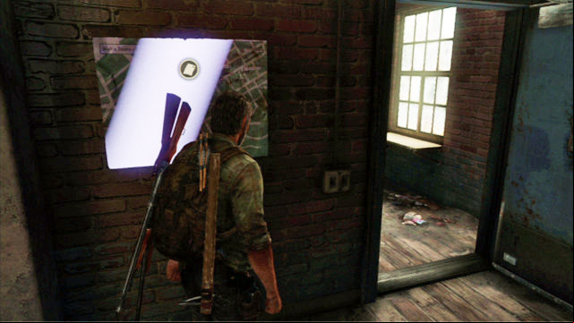 There is a workbench for upgrades there and the map is hanging on the wall - The Last of Us: Alone and Forsaken (Pittsburgh), Artifacts and pendants - Artifacts and pendants - The Last of Us Guide