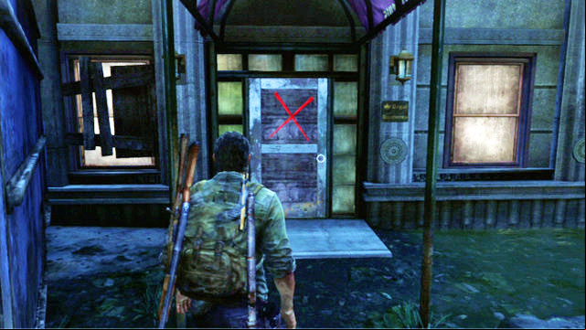You should notice a door marked with a red cross - The Last of Us: Alone and Forsaken (Pittsburgh), Artifacts and pendants - Artifacts and pendants - The Last of Us Guide