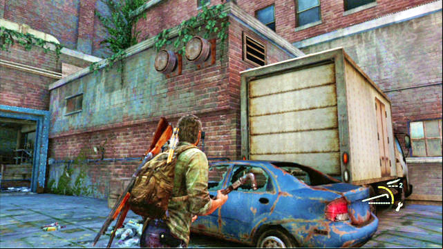 Kill them and climb to the top over the car, where you will be attacked by two more thugs - The Last of Us: Financial District, Escape the City, Artifacts and pendants - Artifacts and pendants - The Last of Us Guide