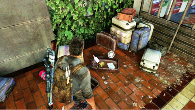Down below, there is plenty of luggage and the note inside one of them - The Last of Us: Bus Depot, Artifacts and pendants - Artifacts and pendants - The Last of Us Guide