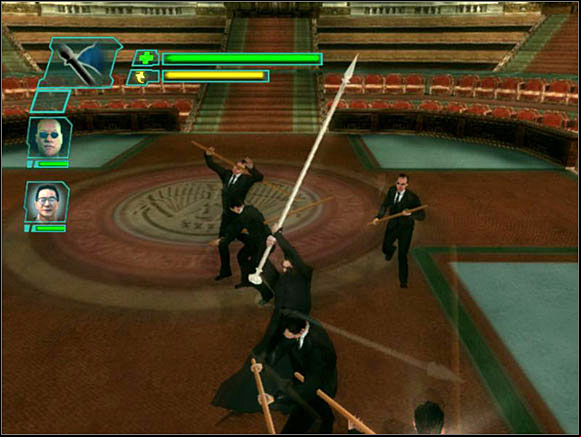 It's another mission where we got to face a huge amount of Smiths - Taking the floor - Walkthrough - The Matrix: Path of Neo - Game Guide and Walkthrough
